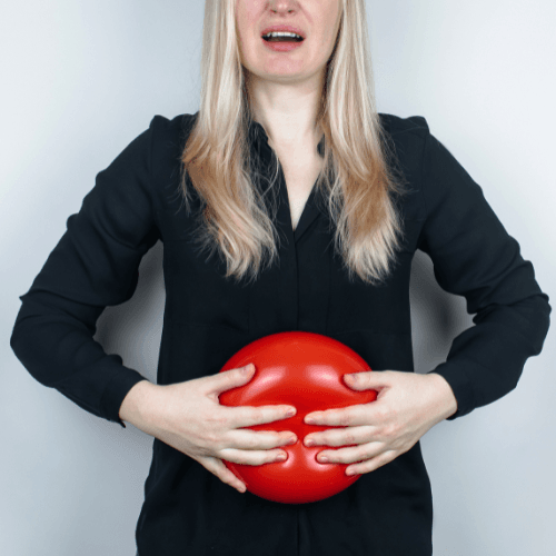 Barriga estufada à noite relacionada à distensão abdominal funcional e ao funcionamento do diafragma