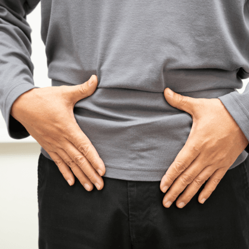 pressão abdominal e digestão