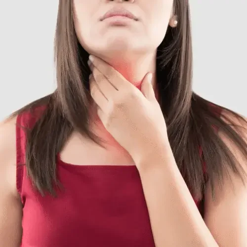 Illustration showing chronic acid reflux, diaphragm dysfunction, abdominal pressure, and recurring reflux despite medication