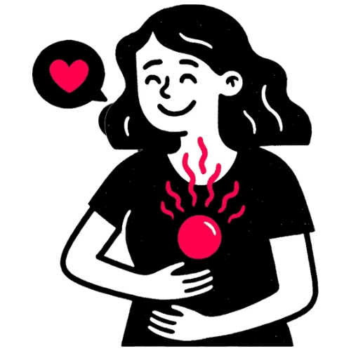 Stress et reflux acide illustration montrant la respiration, le diaphragme et la pression abdominale