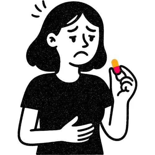 Stress and acid reflux illustration showing breathing patterns, diaphragm function, and abdominal pressure